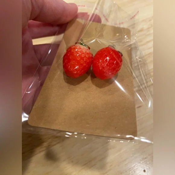 3/$10 Strawberry earrings - Picture 4 of 5